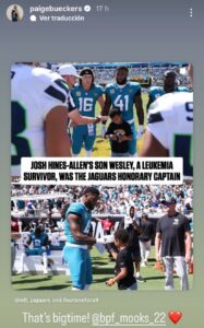 Paige Bueckers celebrates heartfelt tribute Josh Hines Allen’s son named captain after beating leukemia Paige Bueckers celebrates heartfelt tribute Josh Hines Allen’s son named captain after beating leukemia
