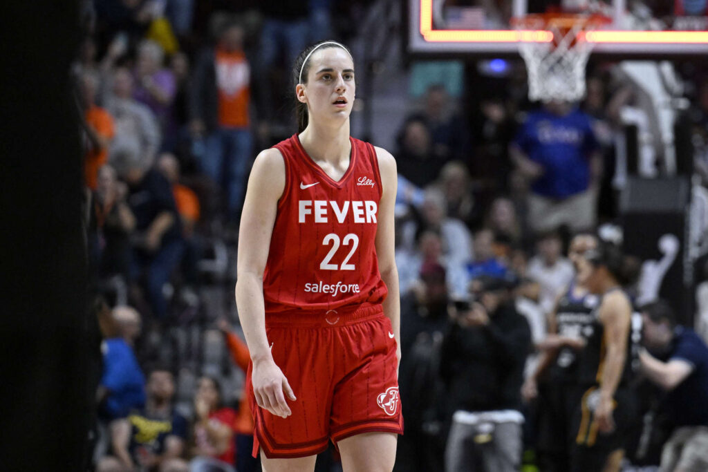 Caitlin Clark doesn’t let Kelsey Plum off the hook, teasing her after an epic slip-up in a sponsor shoot during All-Star weekend