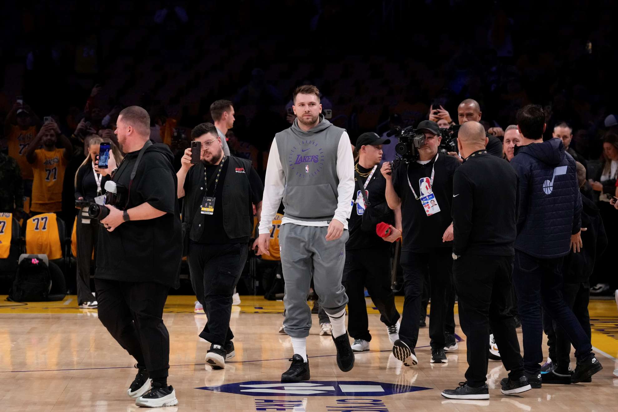 Luka Doncic punished during a Lakers practice but shines in his debut