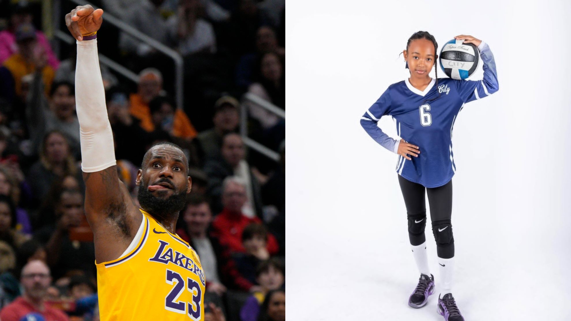 LeBron James and Zhuri James