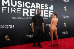 Bianca Censori in the 67th annual Grammy Awards