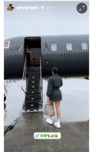 Georgina Rodriguez reveals Cristiano Ronaldo luxurious secret, a jet with the iconic CR7 signature