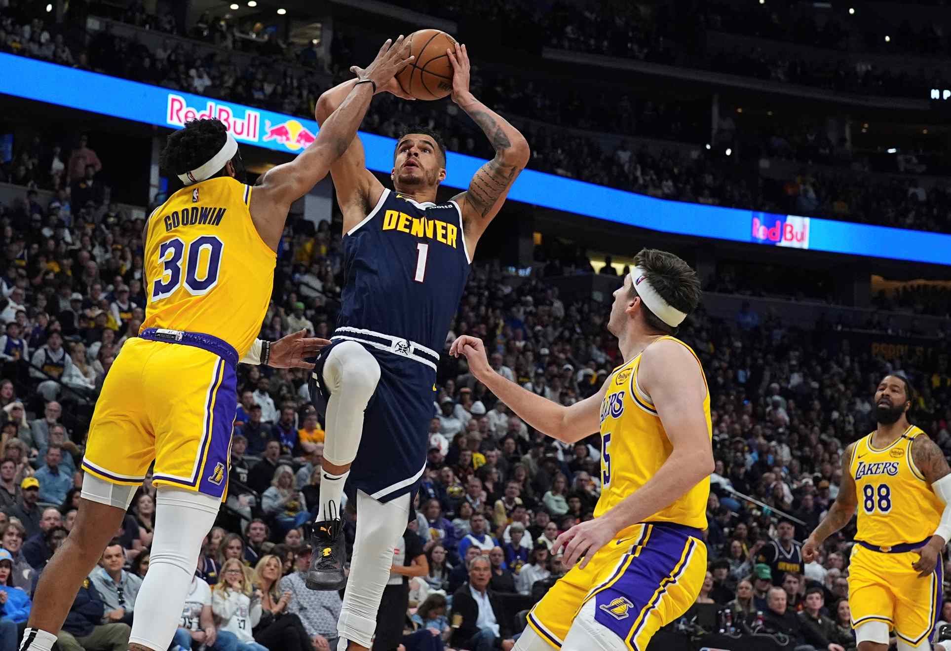 Lakers fight hard but fall short Denver takes the win without LeBron and Doncic