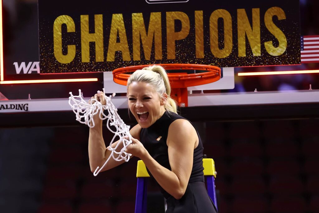 Molly Miller celebrated GCU's entry into the womens NCAA Tournament