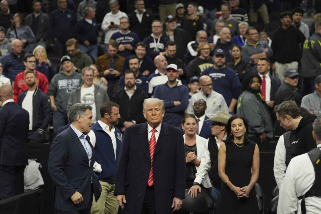 NCAA in Philly What happened when Trump arrived it wasn t just wrestling