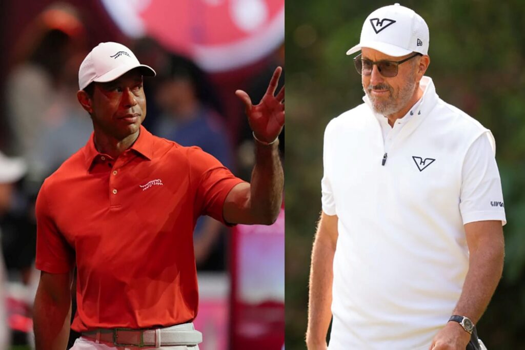 Tiger Woods and Phil Mickelson are golf stars
