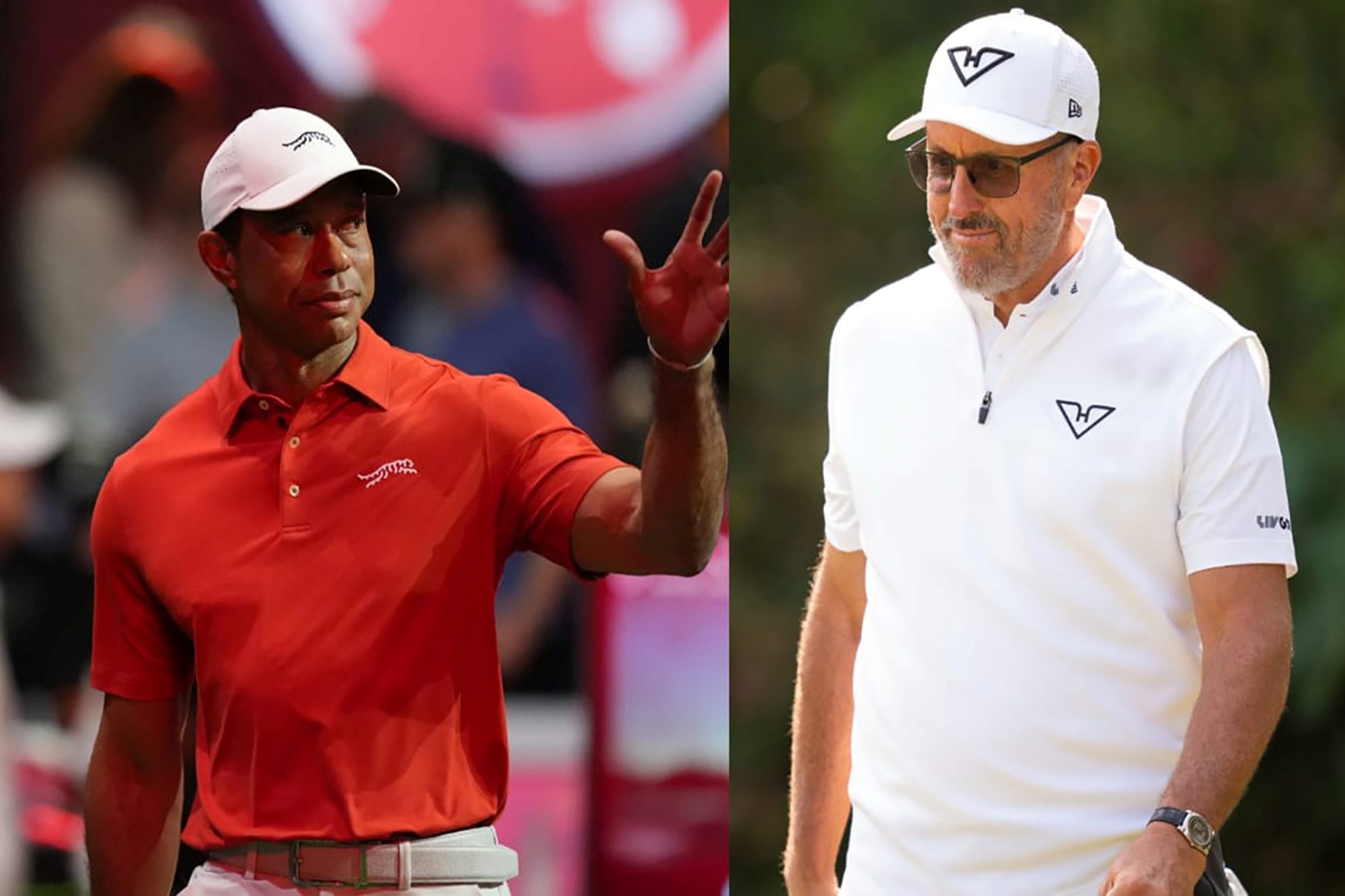 Tiger Woods and Phil Mickelson are golf stars