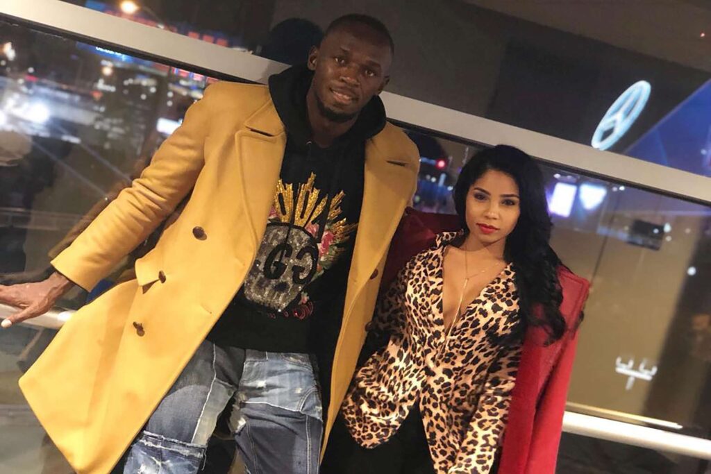 Kasi Bennett y Usain Bolt