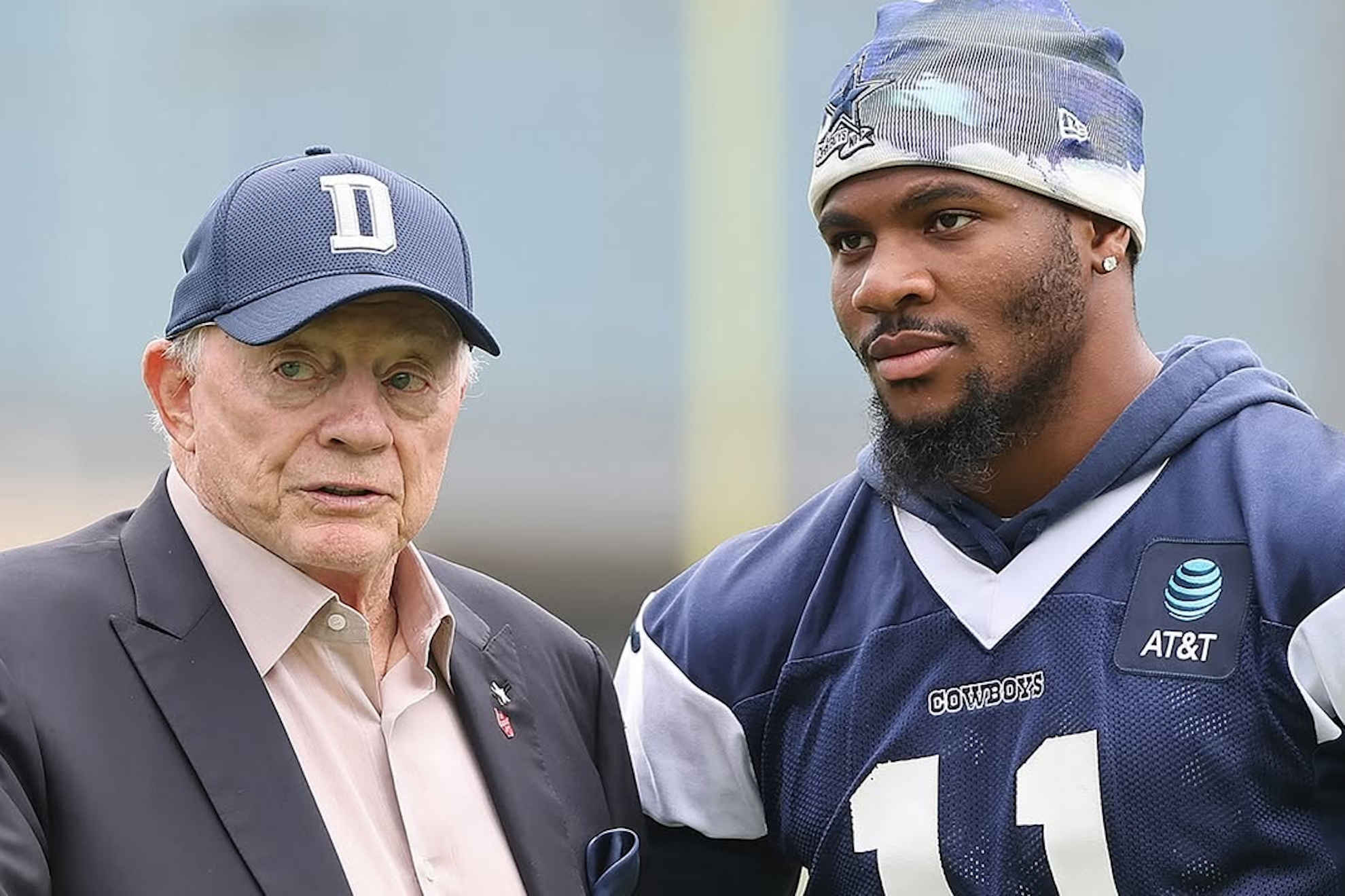 Jerry Jones and Micah Parsons