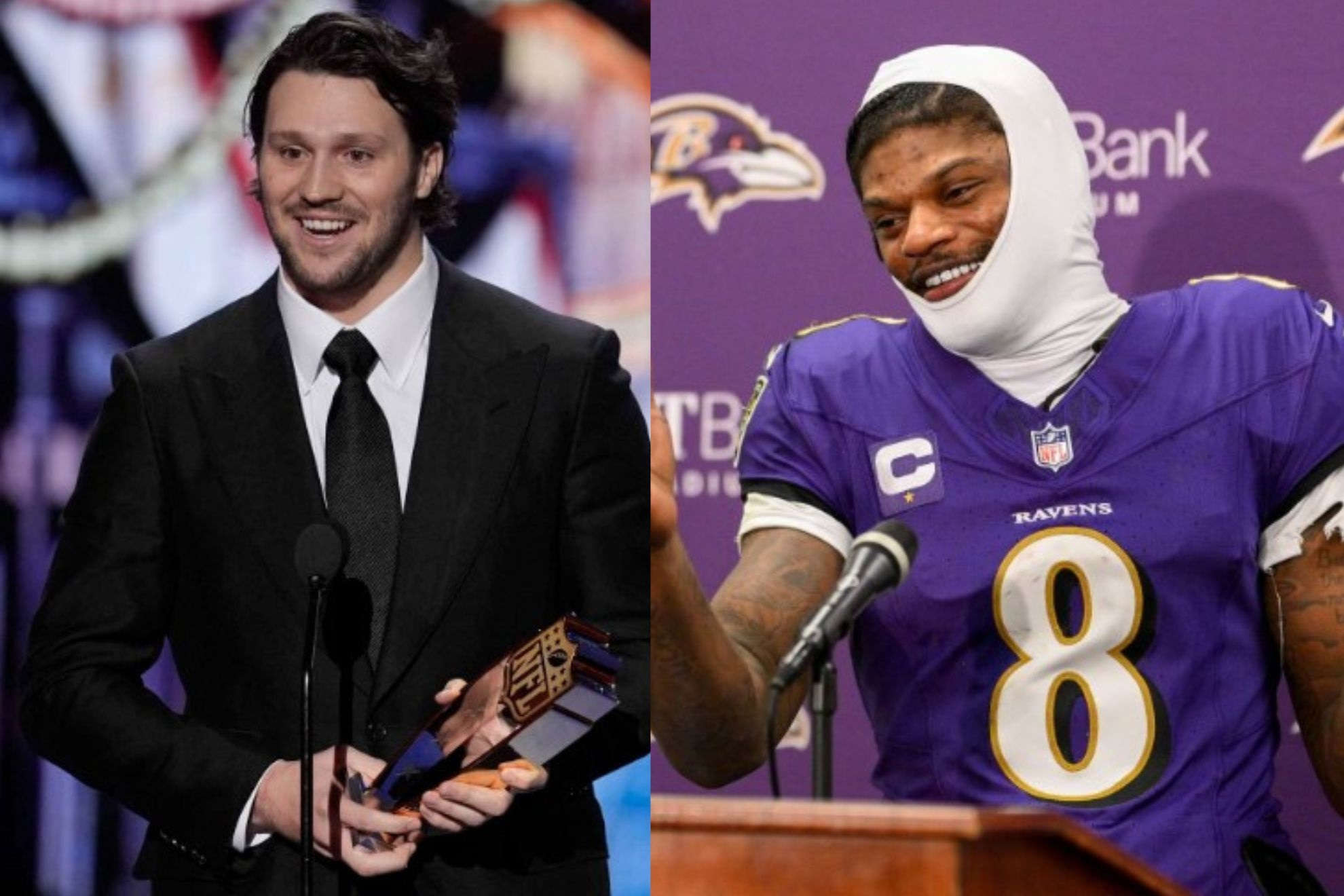 Josh Allen and Lamar Jackson Who’s the real dual threat